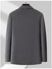 Men's Double-Sided Wool Casual Suit with Detachable Down Liner, Single-Breasted, Ideal for Autumn/Winter, Suitable for Middle-Aged and Young Men