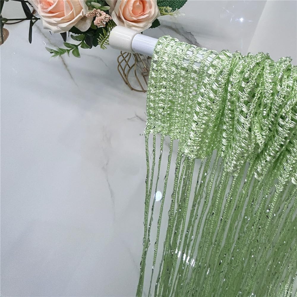 Ave Split Decorative Door String Curtain Wall Panel Fringe Window Panel Drapes Room Divider Blind Divider Tassel Screen Home 100cm*200cm