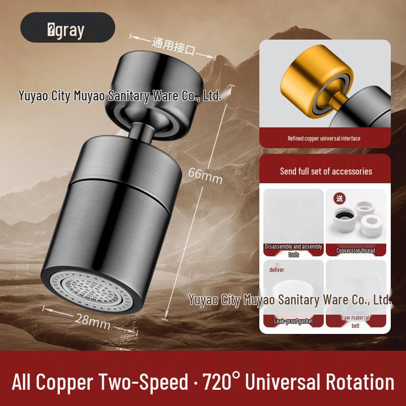 Universal Rotatable Kitchen Faucet Extender & Anti-Splash Aerator Filter