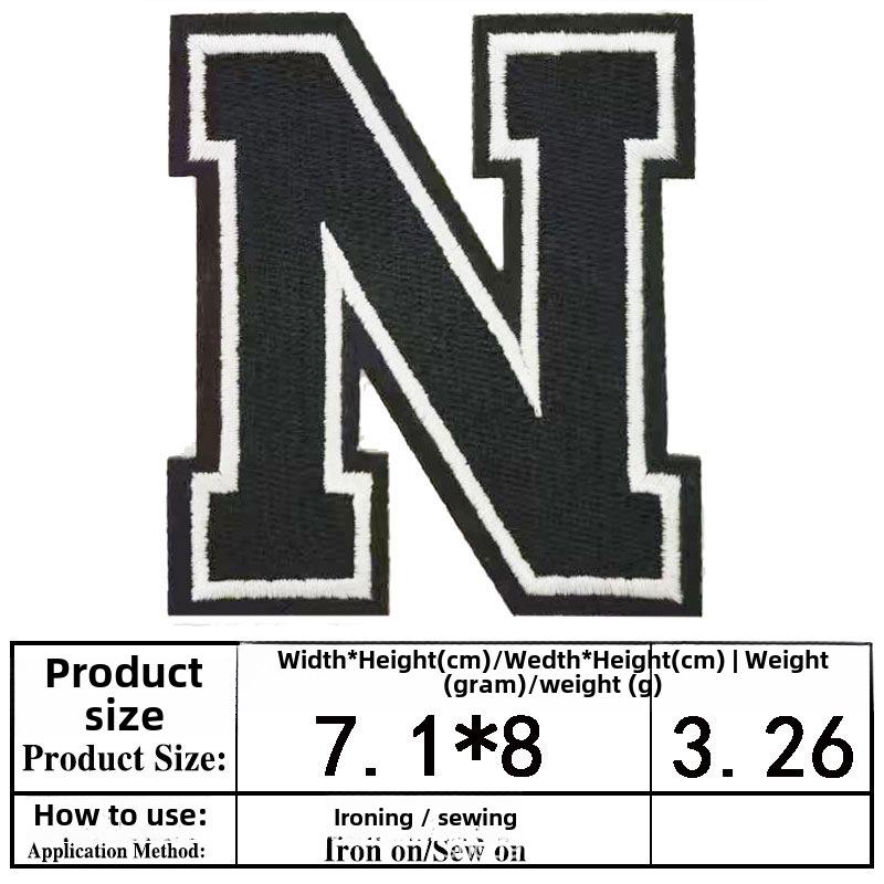 Embroidered Alphabet & Number Jersey Patch Armband Badge