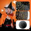 2pcs American Trends Halloween Witch Hat for Women Wizard Hat with Gold Star Cosplay Costume Accessory for Party