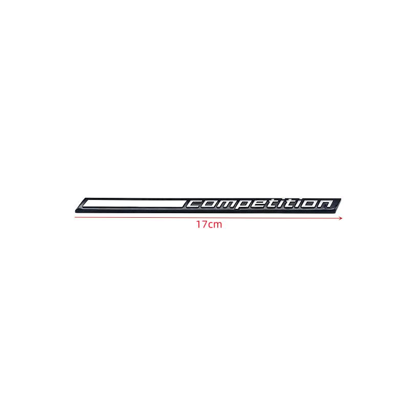 Silver Black COMPETITION Bar Underlined Emblem for BMW Thunder Edition M1 M2 M3 M4 M5 M6 M7 M8 X3M X4M X5M X6M Car Trunk Sticker OT4