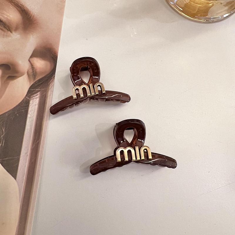 

2 шт., маленькие милые заколки для волос с буквами для женщин и девочек, мини-зажимы для волос, заколки-когти, заколки в виде краба, корейские аксессуары для волос кофейный