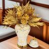 Gold Marble General Jar Porcelain Bottle Ginger Jar Ceramic Storage Tank White Gold Vase Flower Vase Home Decoration Accessories