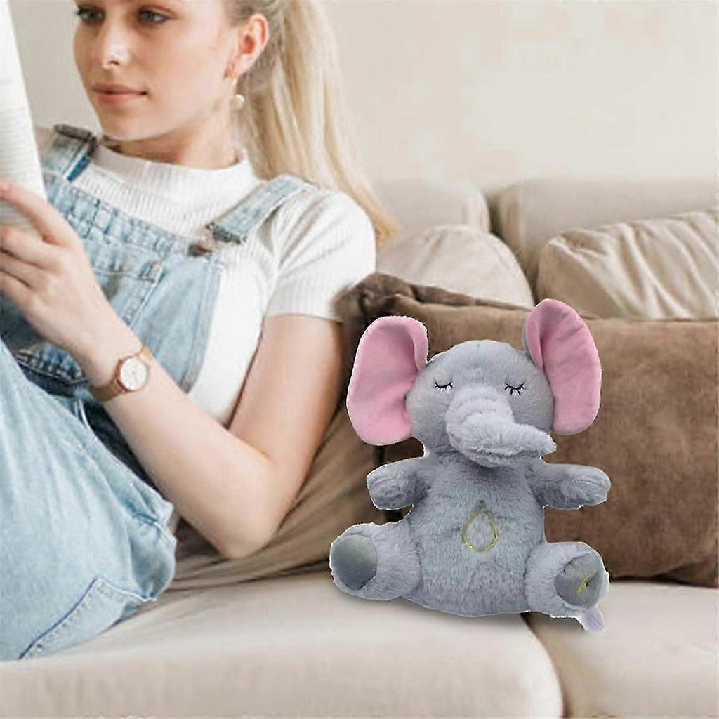Calming Elephant Breathing Sleep Buddy, Portable Plush Baby Toy
