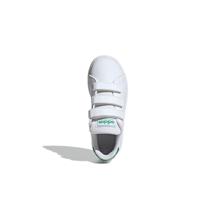adidas Neo ADVANTAGE Synthetic Leather Comfortable Low Top Kids' Skateboarding Shoes White Children Aged 3 7 Years Old EF0223