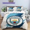 Manchester City Pattern Bedding Quilt Set  Home Decoration  Gift (1 * duvet cover + 2 * pillowcase  without core)