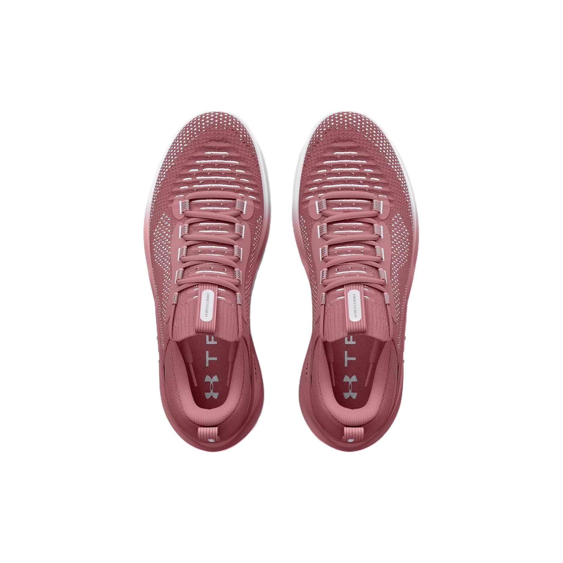 Женские кроссовки Under Armour Flow Dynamic Pink Elixir белые 3026107-600 38.5 — фото 4