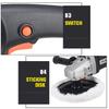 8 Variable Speed Car Polisher Electric Floor Polisher 220-240V Car Polishing Machine Buffer Sander Tool Kit UK 1400W