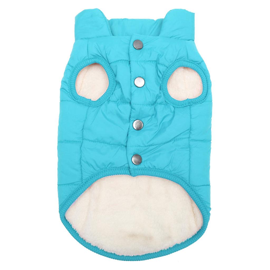 Winter Dog Coat Furry Lining Solid Color Windproof Dog Snowsuit Dog Coat Puppy Outfit Puppy Outfit Easy to Wear