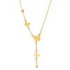 Titanium Steel Butterfly Tassel Necklace Minimalist Luxury Design Gentle Versatile Elegant Gold Tone Jewelry