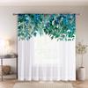Indigo Blue Vine Leaf Window Screen Forest-style Cool Wind Rod-through Window Screen Rainforest Secret Realm Atmosphere Natur