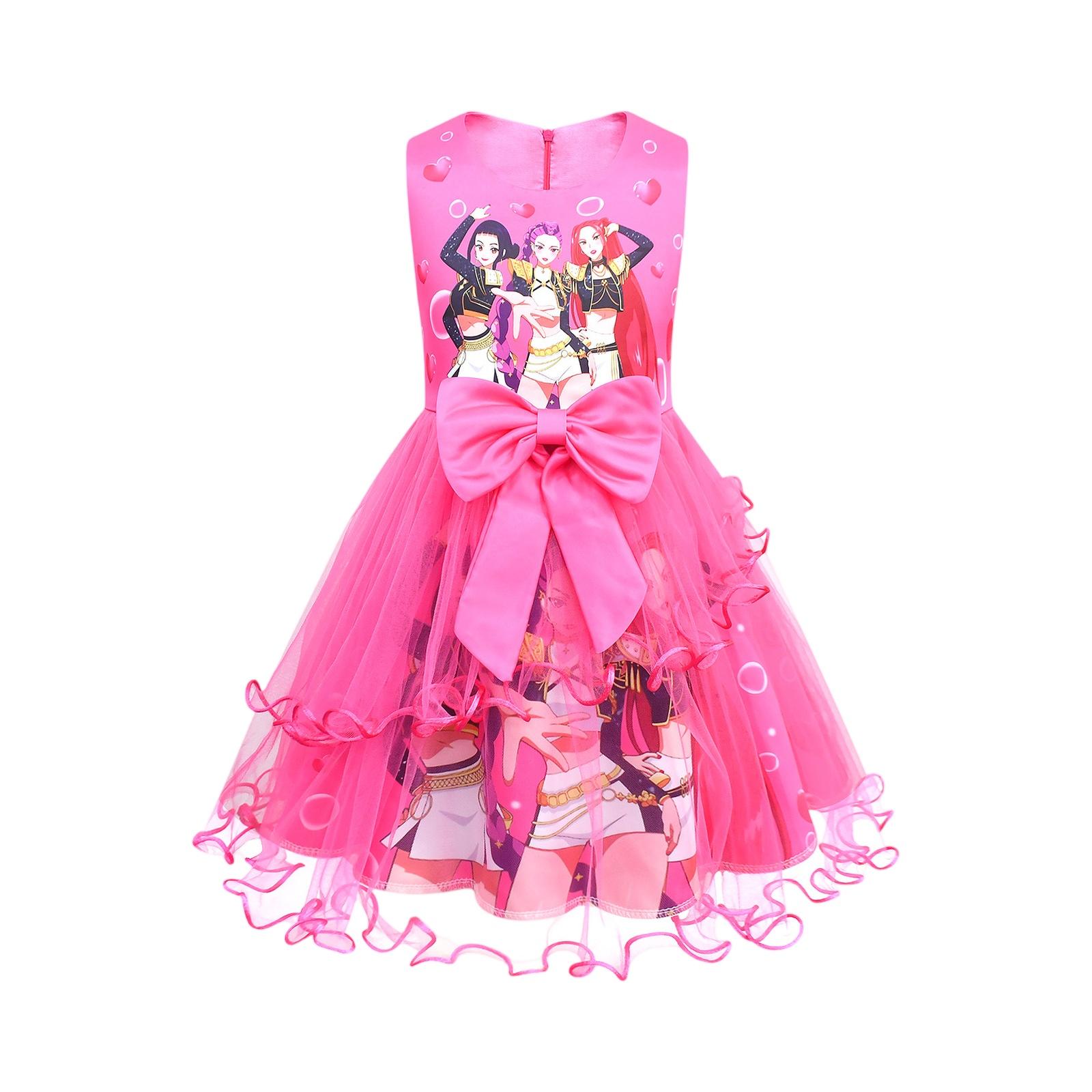 Girls  Tulle Bow Dress - Large Butterfly Mesh Gown 130