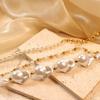 French Vintage Large Irregular Baroque Pearl Necklace Ot Lock Exaggerated Necklace Cuban Chain Jewelry