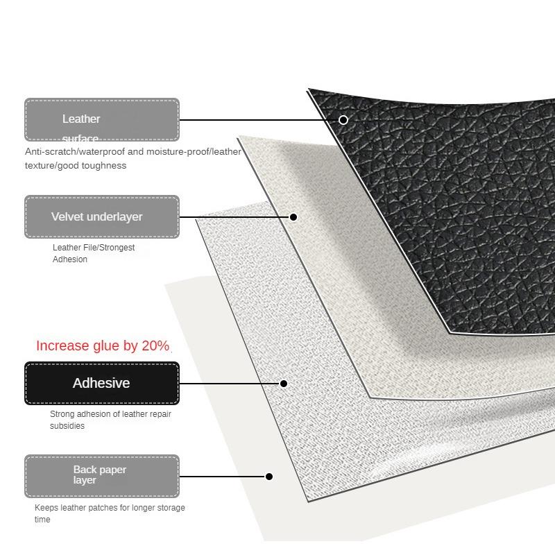 Self-adhesive PU Leather Sofa Furniture DIY Repair Patch Car Interior Motorcycle Sticker Leather Patch Fabric