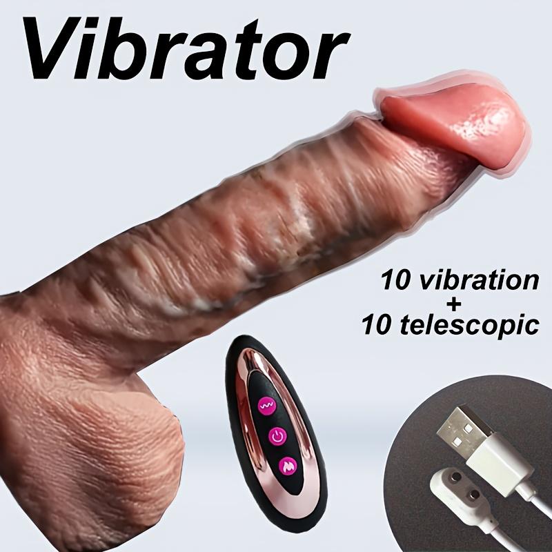 Automatic Telescopic Rotating Big Vibrating Thrusting Realistic Dildo For Women Remote Control Suction Cup Realistic Penis Sex Toys