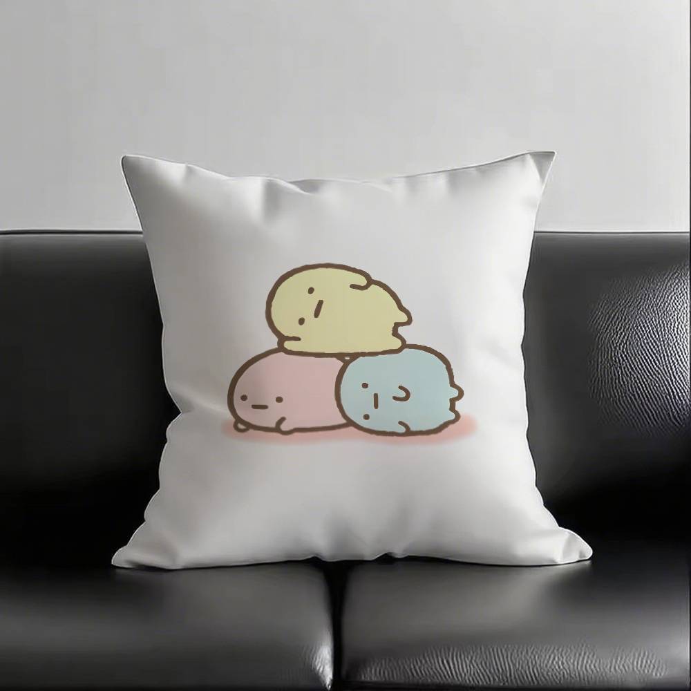 1pc Cute Cartoon Sumikko Gurashi Pillow Case Fashion Square Pillowcase Bedroom Sofa Room Ins Decoration Leisure