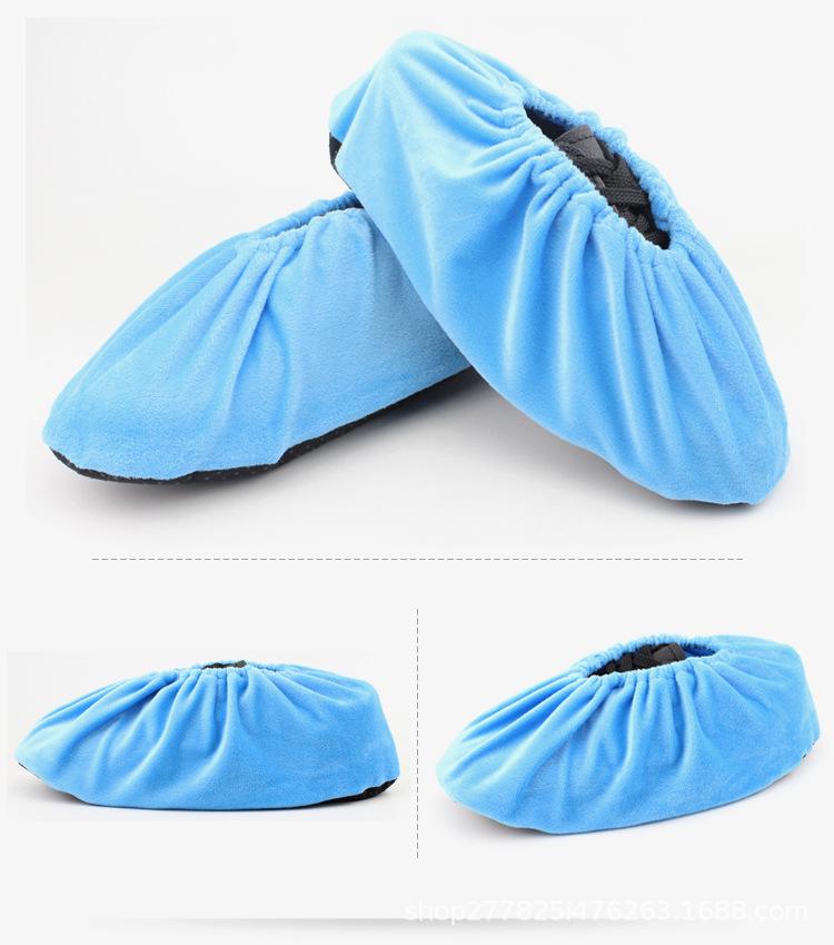 Thickened Non-Slip Adult Fleece Shoe Covers for Indoor Use, Reusable and Washable.