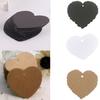 100pcs Kraft Paper Heart\-Shaped Solid Color Blank Label Jewelry Gift Postcard Home Wedding Party DIY Decoration Accessories