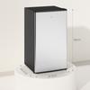 Under Counter Fridge, 91L Small Fridge with Chiller Box, Removable Shelf, Reversible Door, Adjustable Legs, Mini Refrigerator, Silver Tone