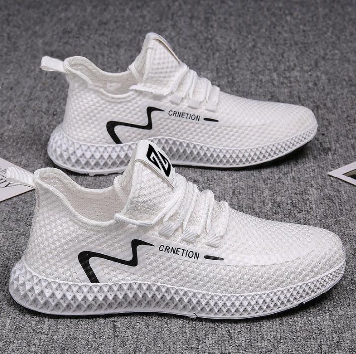 Spring and summer new men's shoes mesh breathable casual shoes youth sports shoes flying woven shoes men's shoes