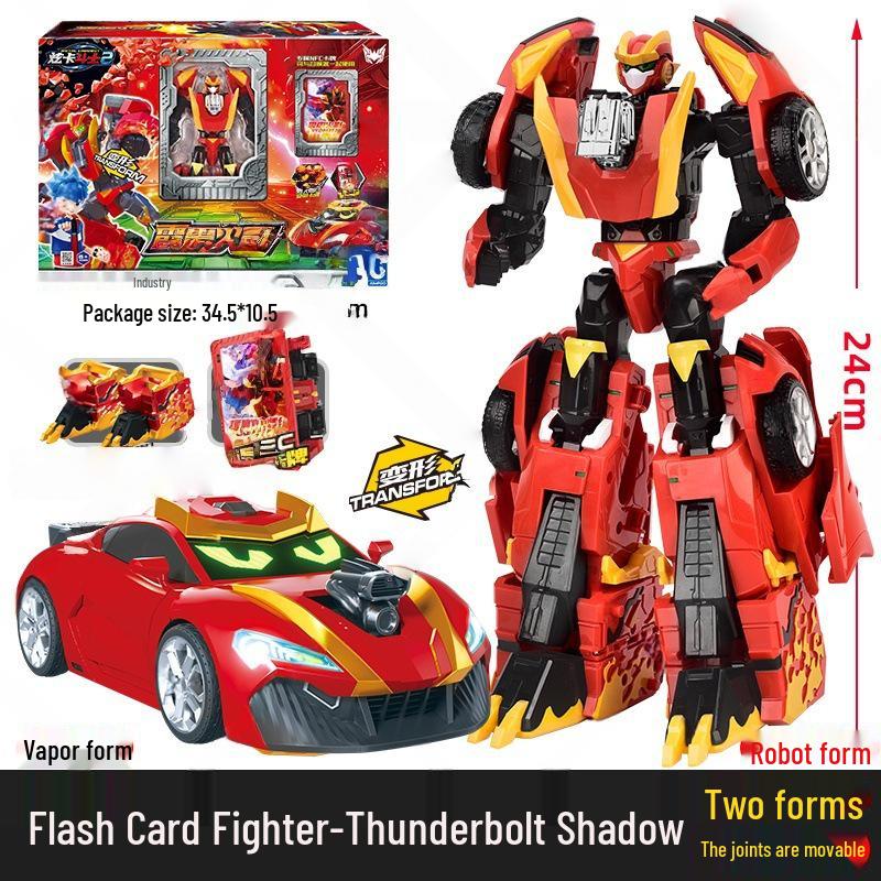 Authentic Hyunka Fighter 3: Spin Mech Silver Wing Knight Transforming Robot Airplane Toy for Children.