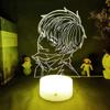SCSYV Inumaki Toge 3D Anime Figure Night Light New Acrylic Lighting Jujutsu Kaisen LED Holiday Atmosphere Gift Otaku Lamp Lamp
