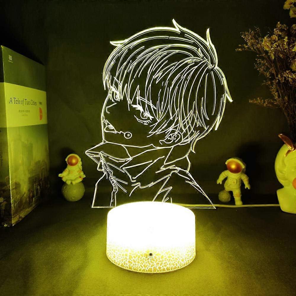 SCSYV Inumaki Toge 3D Anime Figure Night Light New Acrylic Lighting Jujutsu Kaisen LED Holiday Atmosphere Gift Otaku Lamp Lamp