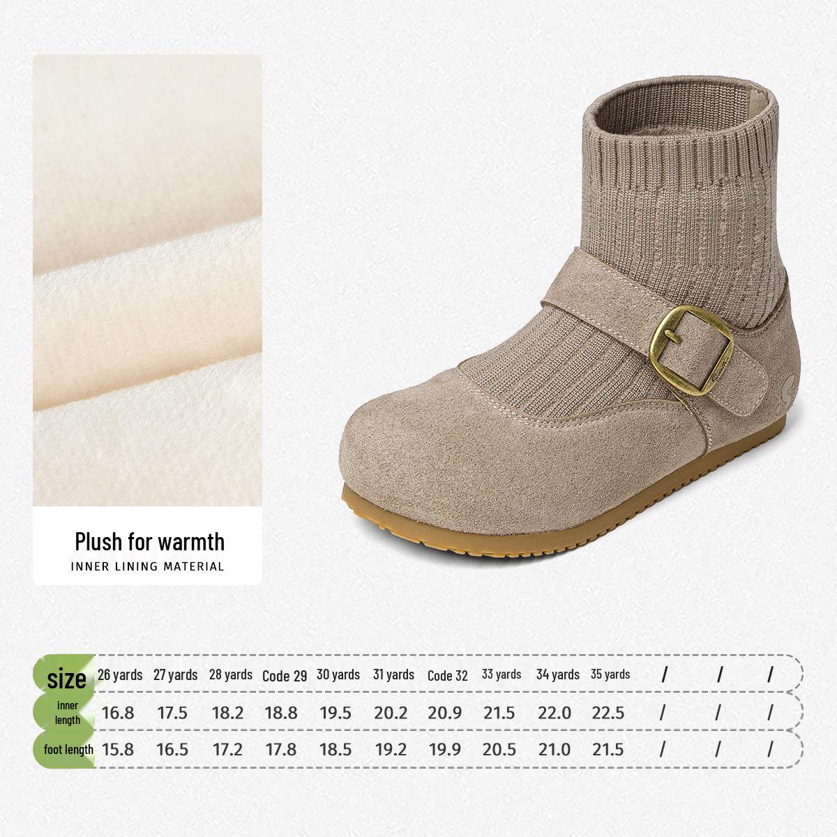 Snuffy Girls  Low-Top Cotton Boots 2025 - Winter Princess Fashion with Fleece 29