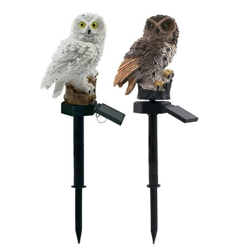Cross-Border Solar Owl Resin Light for Garden Lawn Decor