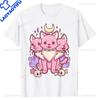 Kawaii Pastel Goth Cute Creepy Witchy Cat And Skull TShirt Cartoon CreepySkull Serpent Snake Roses Shirts 3 Headed Dog Clothes