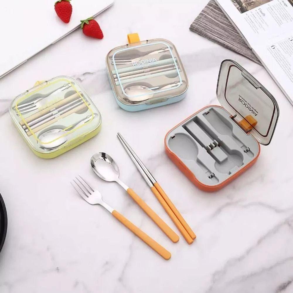 

Foldable Utensils Set Space-saving Flatware Set New Dinnerware Set синій
