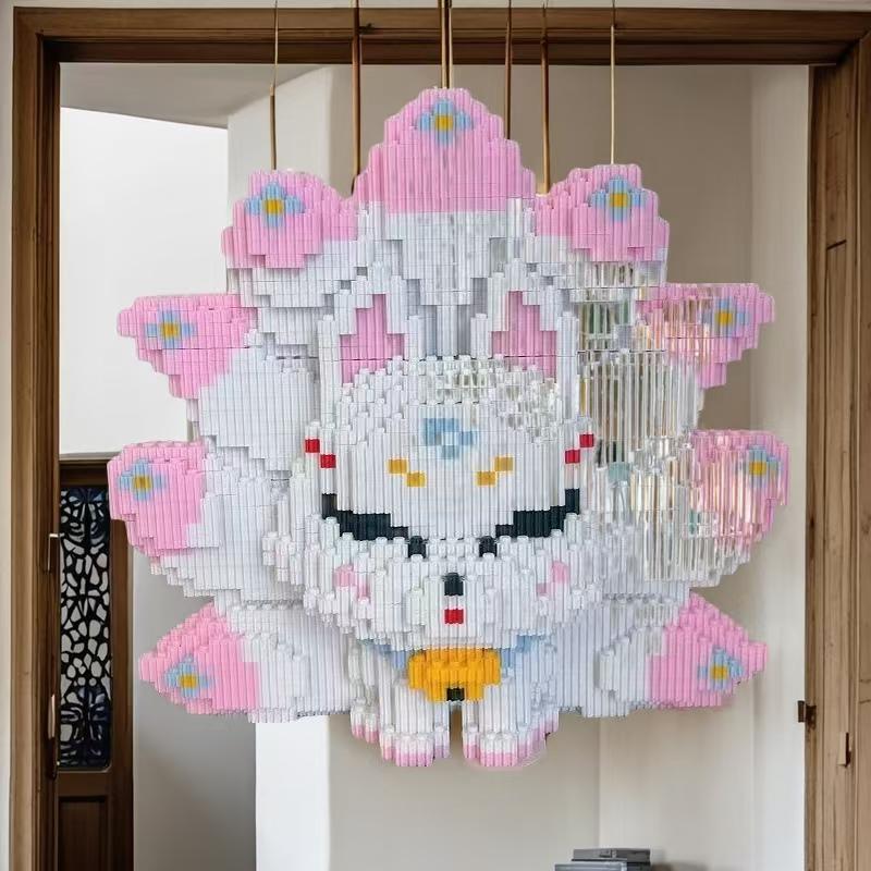 8347 Klocków Budowlanych Dziewięcioogonowy Lis - Edukacyjne Zabawki DIY, Kolorowy Design, Odpowiednie dla Młodzieży, Zabawa z Montażem