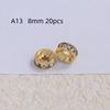 10/20Pcs Diy Accessories Metal Rhinestone Wave Shape Spacer Beads For Jewelry Making Bracelets Beads Separator Beads
