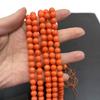1 Strand Orange Coral Smooth Round Beads 7.5-8mm, Synthetic Stone Beads for Handmade Jewelry Makers, Bracelet Necklace Craft Supplies
