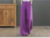 Retro Wide-Leg Cotton Linen High-Waisted Pants - Plus Size Women's Casual Wear