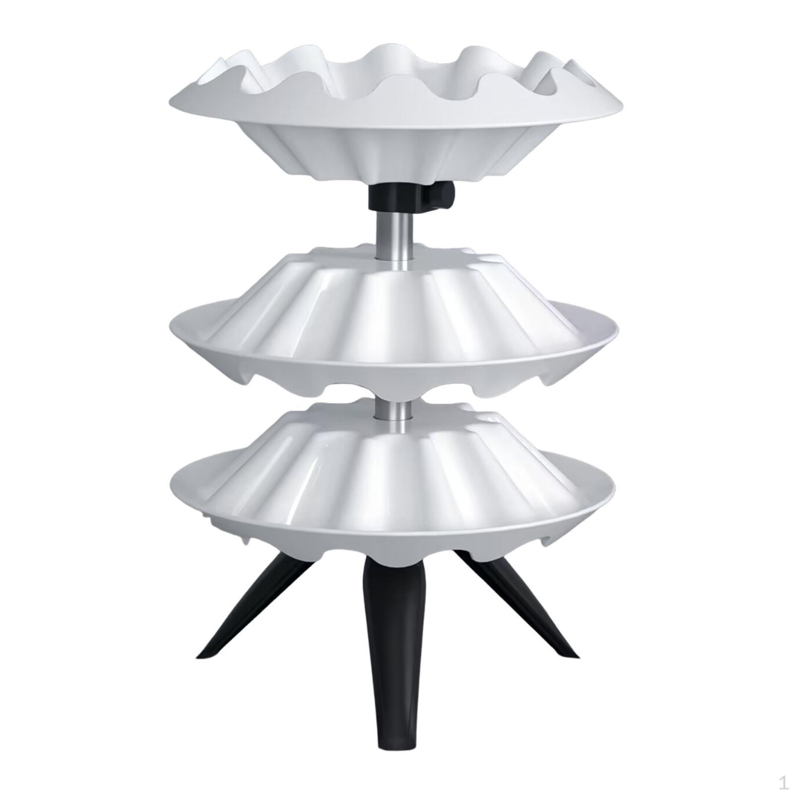 3-х уровневая стойка для лака для ногтей органайзер для помады многоуровневое экономящее место хранение белый 2639₽