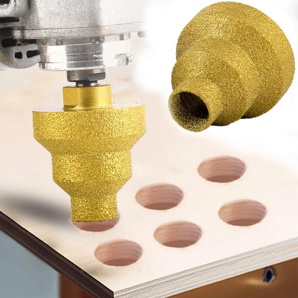 20-35-50mm  Chamfer Router Bits M10 M14 Step Drill Bits Brazed Pagoda Reamer  Ceramic Tile