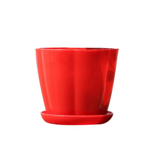 Flower Pot Pumpkin Shape Imitation Porcelain Plastic Flower Pot Home
