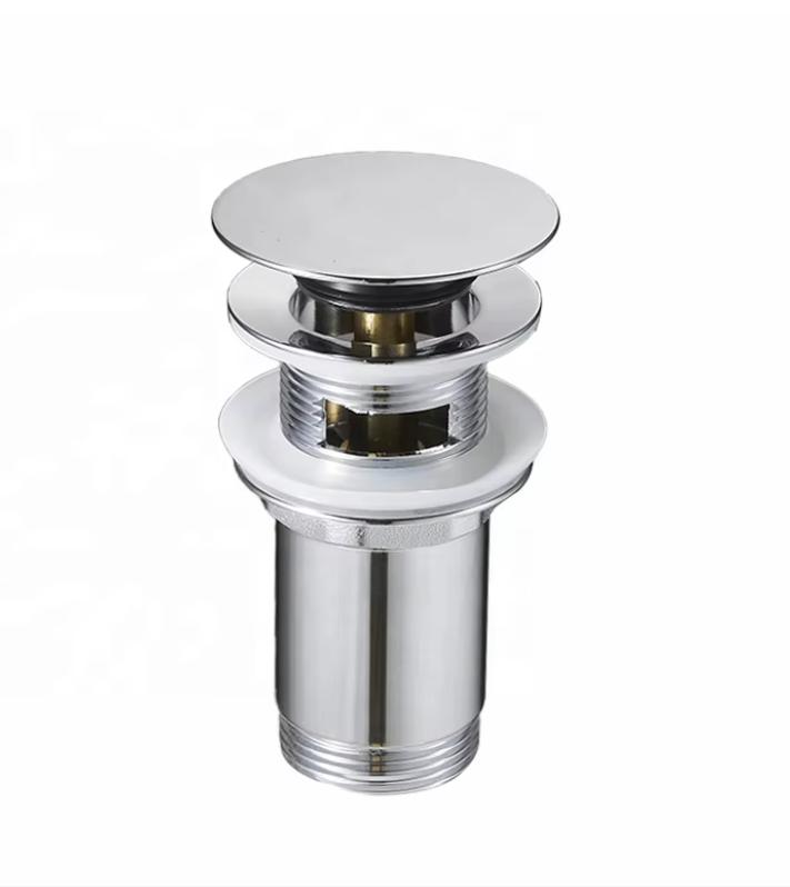 Modern Factory Straight Chrome Pop-Up Basin Waste with Big Tap Sinks Brass Sink Drain for Bathroom (Black,Brass) чёрный