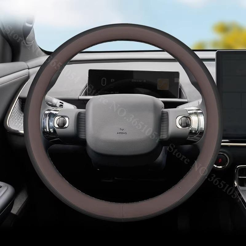 For Toyota bZ3X 2026 2026 Ultrathin Leather Steering Wheel Cover Breathable Car Interior Handle Covers Auto Accessories