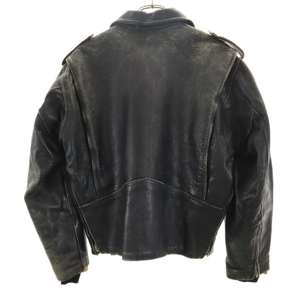 Million DOG 60s 70s vintage Double riders jacket black leather jacket Men's Used