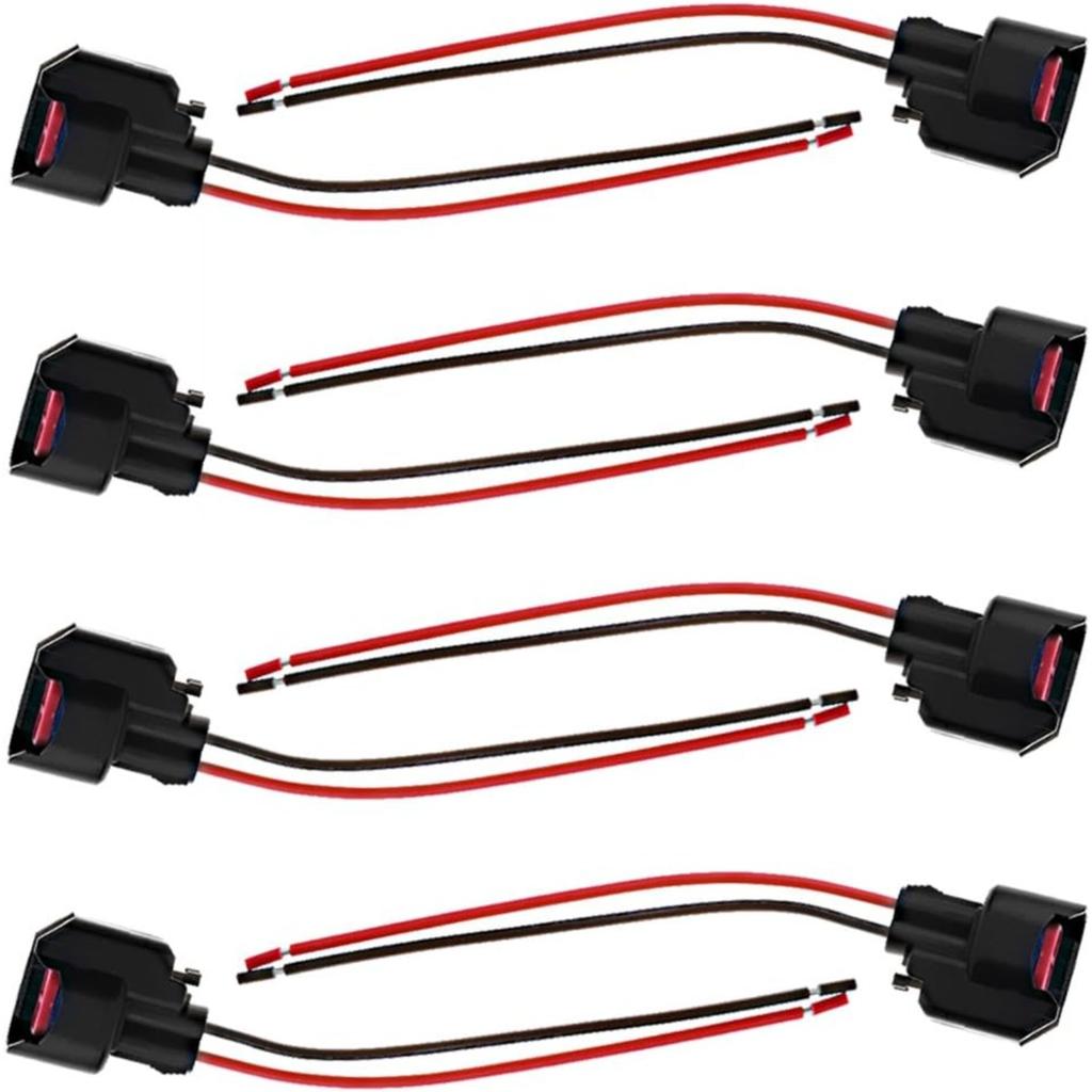 Fuel Injector Pigtail Connector Plug Wire EV6 Compatible with Ford Mustang F150 F250 Crown Victoria (Pack of 8)