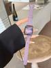 Suitable For Applewatch Apple Watch S9 Lychee Pattern Strap Iwatch9876 Generation Se Leather Strap Women