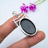 Black Onyx, White Topaz Pendant Gemstone Jewelry, 925 Solid Sterling Silver Pendant, Gift For Women Handmade Pendant