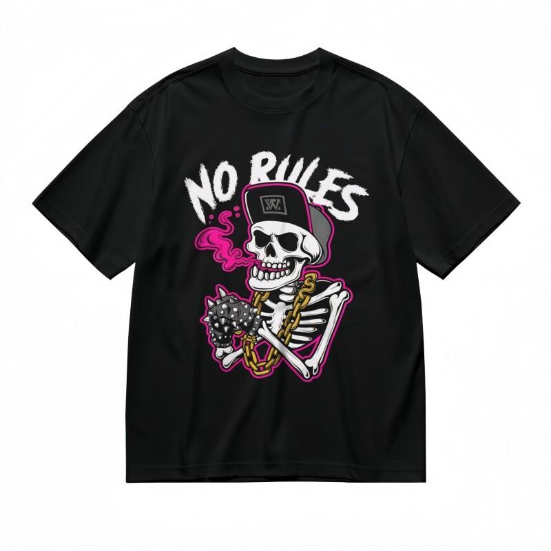 

Women s T-shirt With Cartoon Skull Design Graphic Unisex Black 100% Cotton Tee M