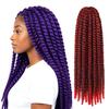 Cabelo Crochet Twist de Mola de 24 Polegadas, Extensões de Trança Mambo Twist Sintéticas Ombré de 2 Fios