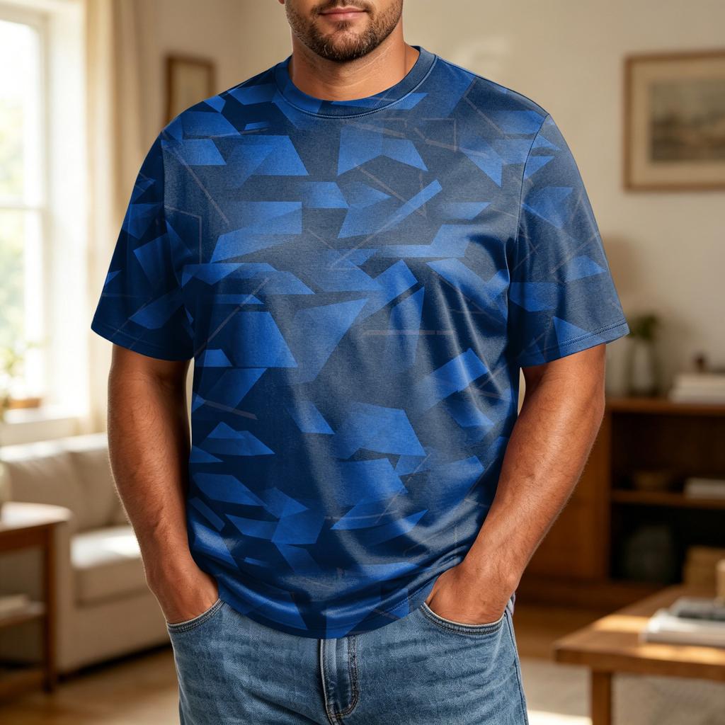Men's Big Size Casual T Shirt Breathable Loose Fit Short Sleeve Crew Neck Tee Top for Everyday Wear Summer Outdoor Activities