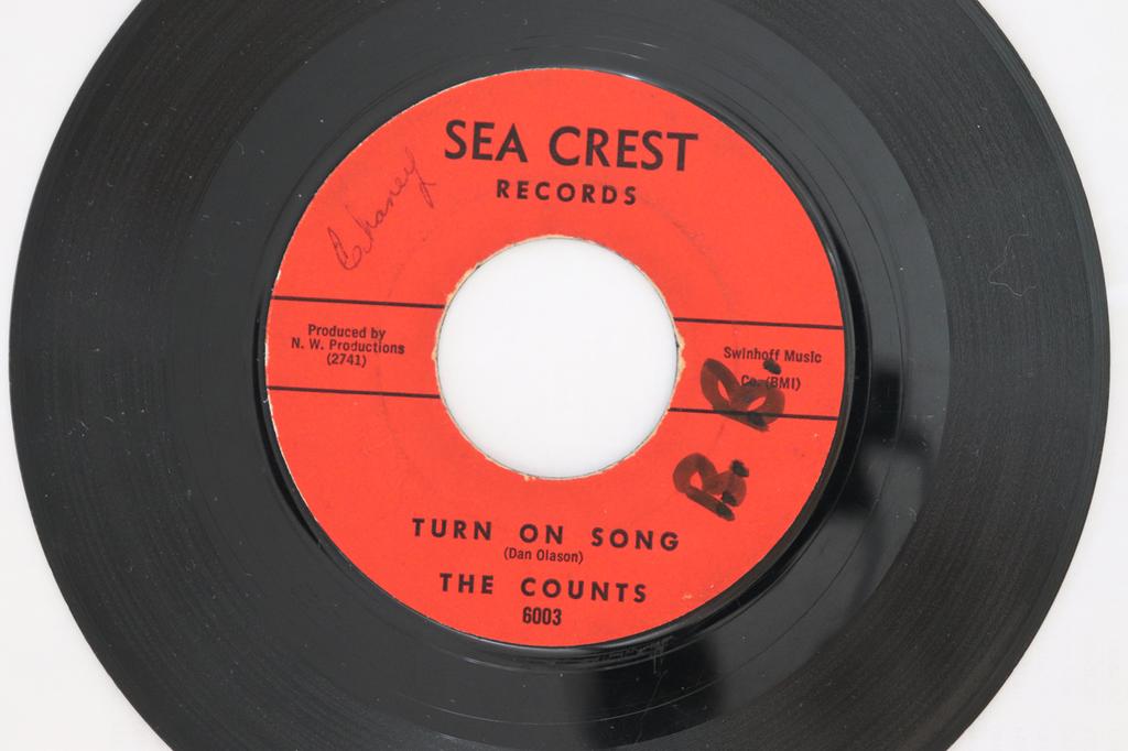 7inch Record COUNTS - Turn On Song 6003 Sea Crest Recor 1964 US Rock Used