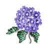 Elegant Hydrangea Enamel Flower Brooch For Women Alloy Jewelry Accessory Gift